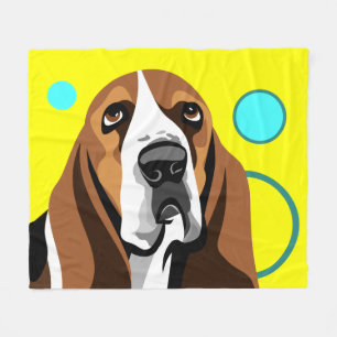 Basset Hound Dog Fleece Blanket