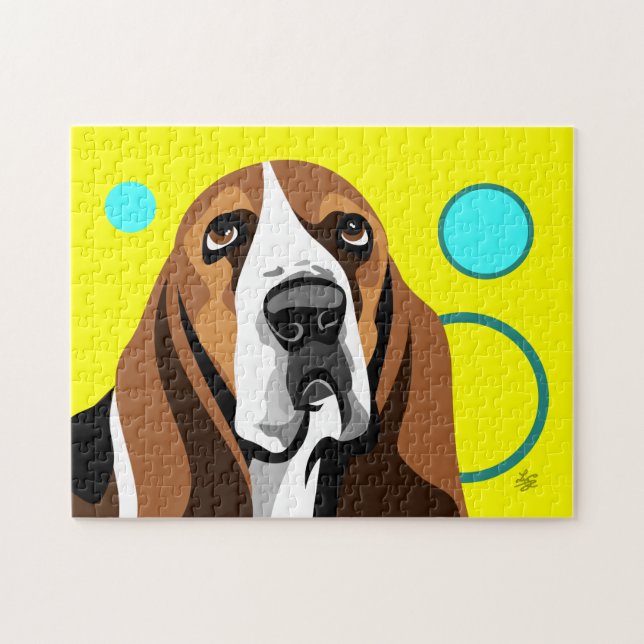 Basset Hound Dog Jigsaw Puzzle (Horizontal)