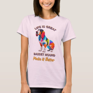 Basset Hound Dog Lovers design T-Shirt