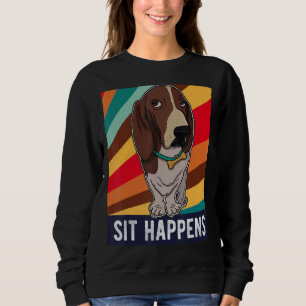 Basset Hound Dog Mom Walk Dog Sayings Breeder Sweatshirt
