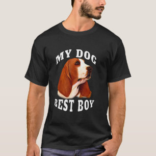 Basset Hound Dog Owner Design My Dog Best Boy Dog  T-Shirt