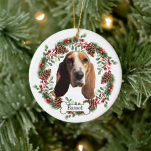 Basset Hound dog  Personalized Pet Ornament