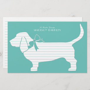 Basset Hound Dog Puppy Stationery