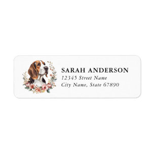 Basset Hound Dog Return Address Labels