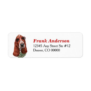 Basset Hound Dog Sunglasses Return Address