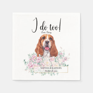 Basset Hound Dog Wedding Cocktail Napkins