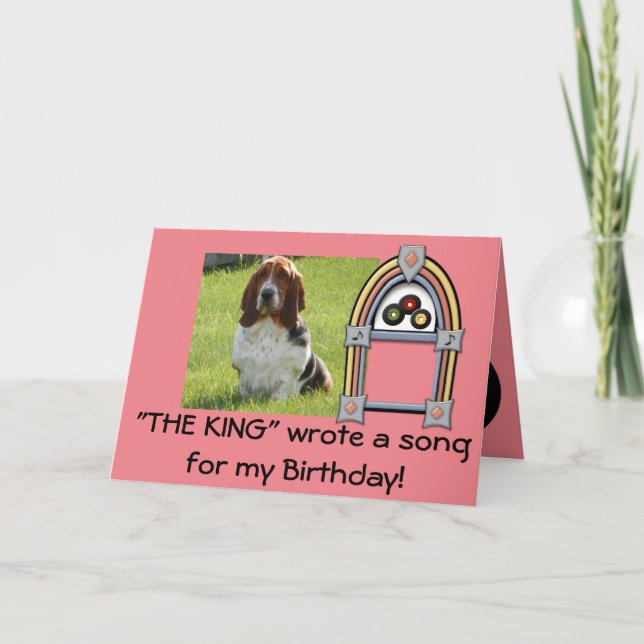 Basset Hound drôle de carte d'anniversaire (Devant)