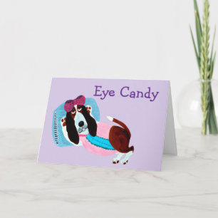 Basset Hound Eye Candy Swimsuit Model Card