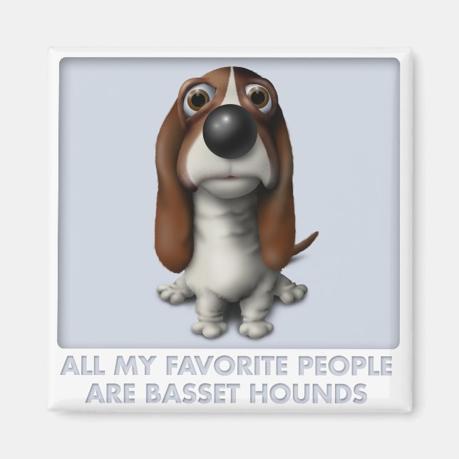 Basset Hound Favourite Magnet (Front)
