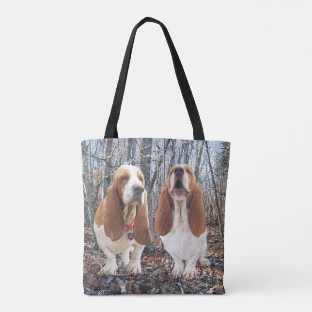 Basset Hound Friends Tote Bag (Back)