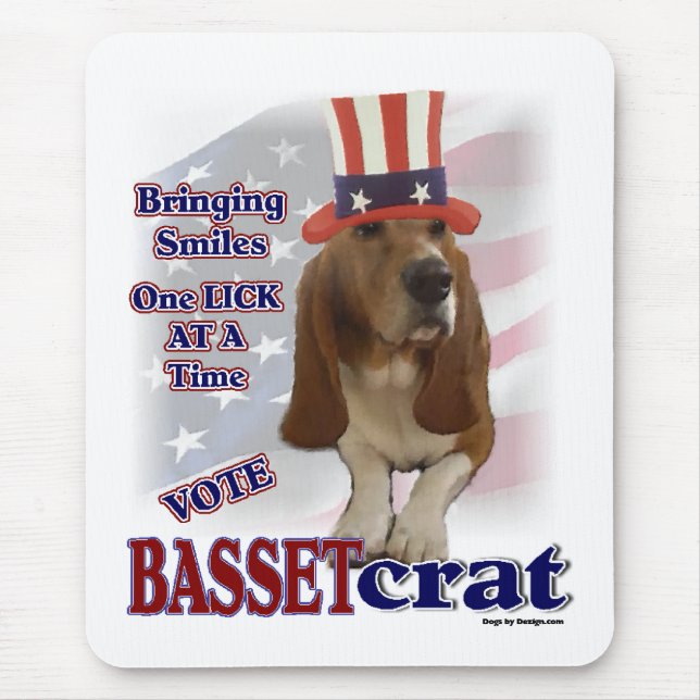 Basset Hound Gifts Mouse Pad (Front)