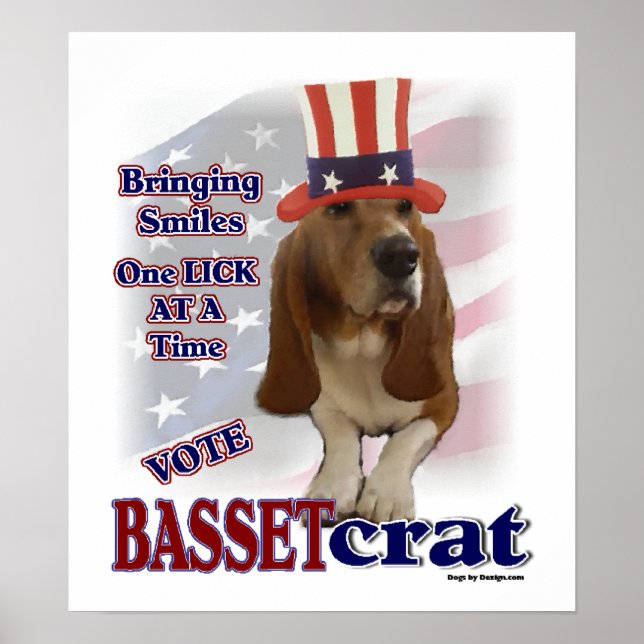 Basset Hound Gifts Poster (Front)