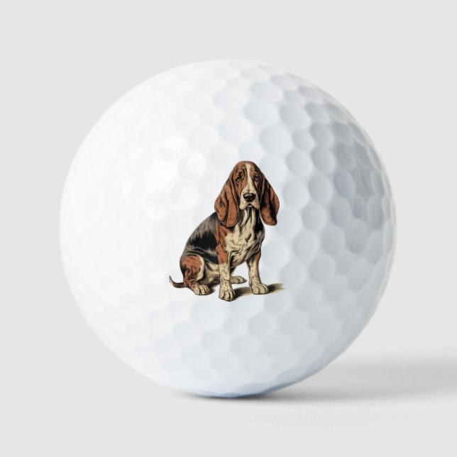 Basset Hound Golf Balls (Front)