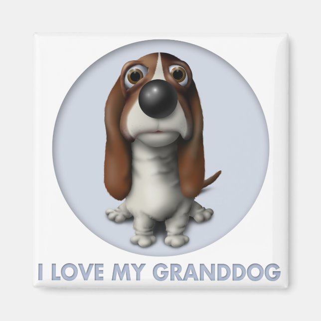 Basset Hound Granddog Magnet (Front)
