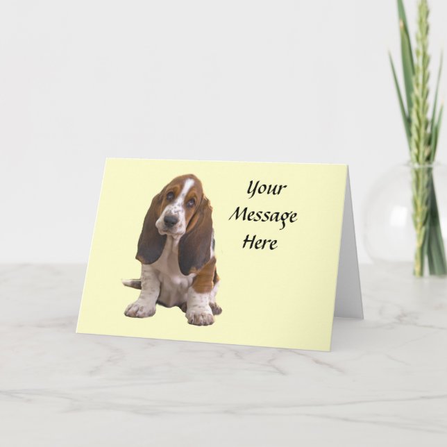 Basset Hound Greeting Card (Front)