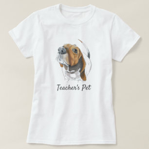 Basset Hound Happy Dog Drawing Personalized T-Shirt