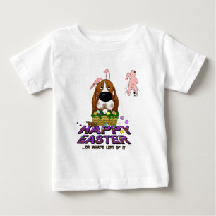 Basset Hound Happy Easter Baby T-Shirt