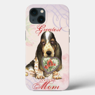 Basset Hound Heart Mom iPhone 13 Case