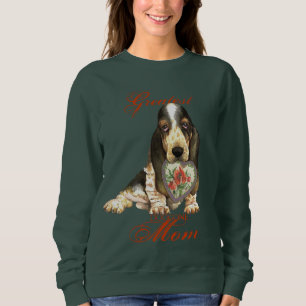 Basset Hound Heart Mom Long Sleeve T-Shirt Sweatshirt
