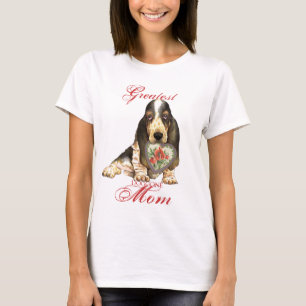 Basset Hound Heart Mom T-Shirt