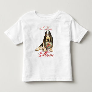 Basset Hound Heart Mom Toddler T-shirt