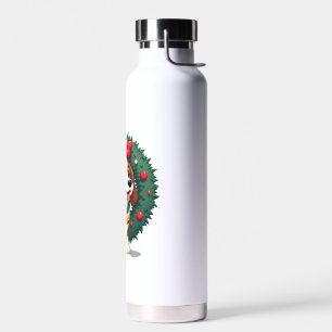 Basset Hound Jingle Bells Water Bottle