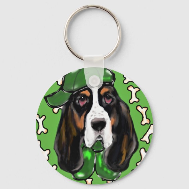 Basset Hound Keychain (Front)