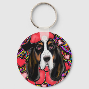 Basset Hound Keychain