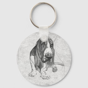 Basset Hound Keychain