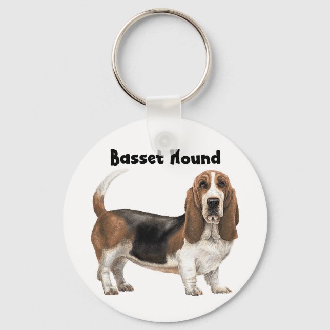 Basset Hound Keychain (Front)