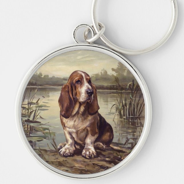 Basset Hound Keychain (Front)