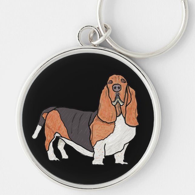 Basset Hound Keychain (Front)