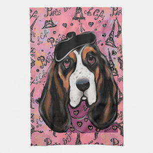 Basset Hound Kitchen Towel