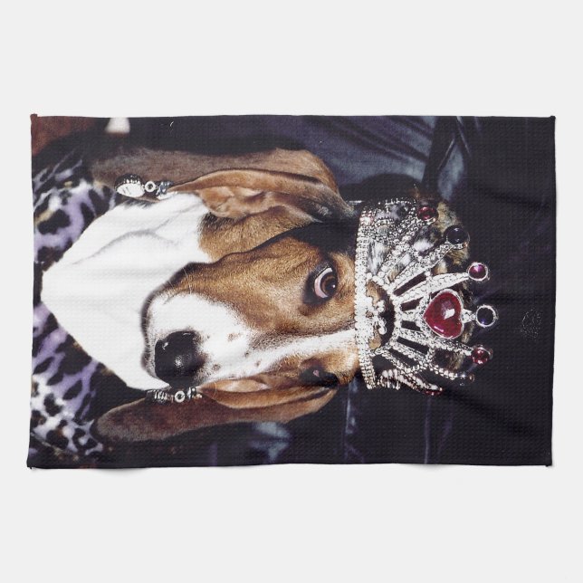 Basset Hound Kitchen Towel (Horizontal)