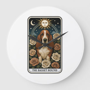Basset Hound Large Clock