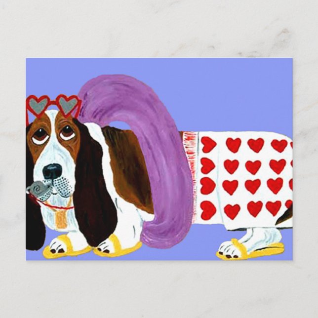 Basset Hound Lifeguard Postcard (Front)