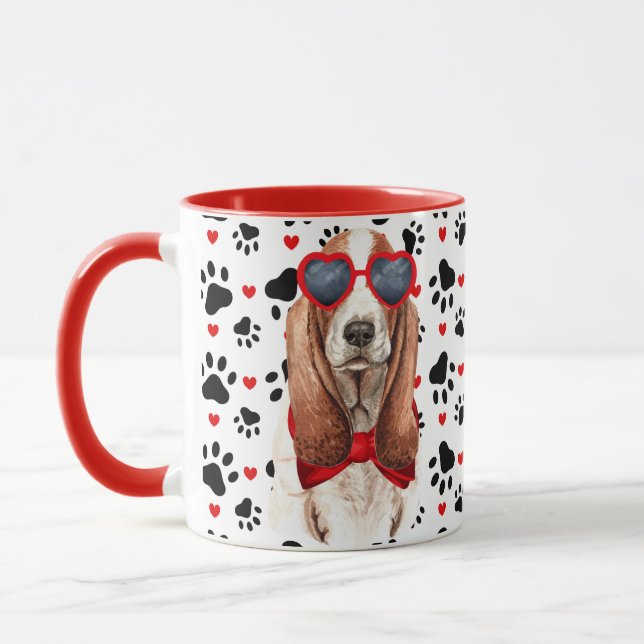 Basset Hound Love Funny Dog Lover Mug (Left)