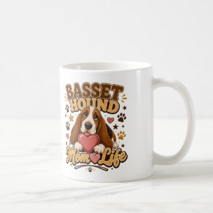 Basset Hound Lover Gift for Women-Funny Pet Mom  Coffee Mug