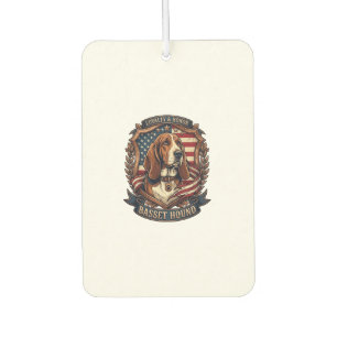 Basset Hound Loyalty Honour Dog American Flag Shie Air Freshener