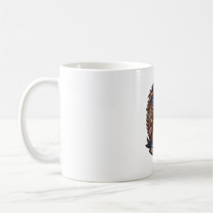 Basset Hound Loyalty Honour Dog American Flag Shie Coffee Mug