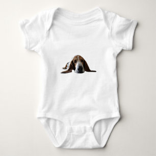 Basset Hound lying down Baby Bodysuit