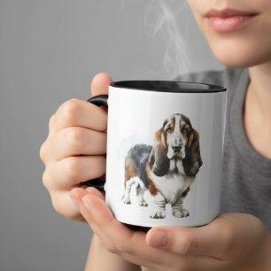 Basset Hound Modern Personalize Mug