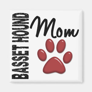 Basset Hound Mom 2 Magnet