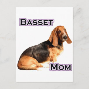 Basset Hound Mom 4 Postcard