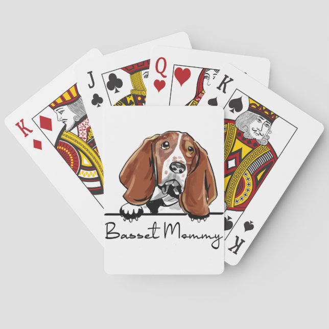 Basset Hound Mommy Playing Cards (Back)