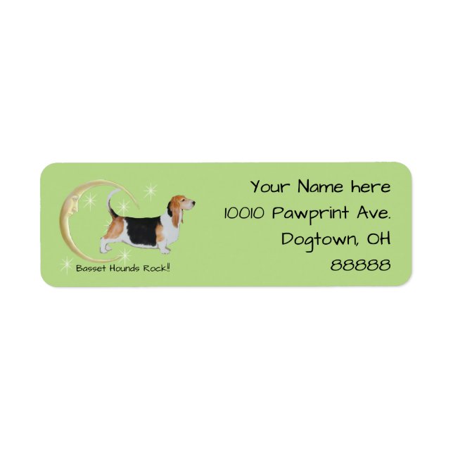 Basset Hound, Moon et Stars (Devant)