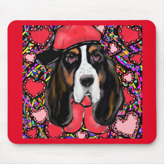 Basset Hound Mouse Pad (Front)