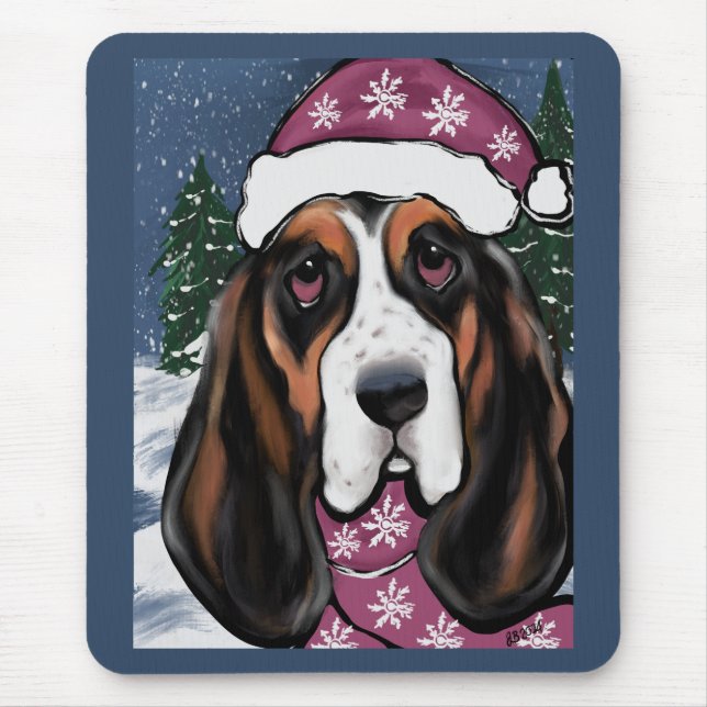 BASSET HOUND  MOUSE PAD (Front)