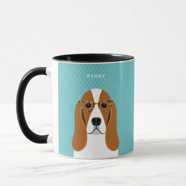 Basset Hound Mugs (Left)