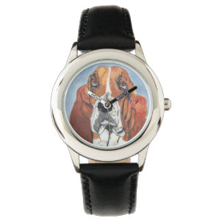 Basset Hound Named Watson a Hand Drawn Creation Watch